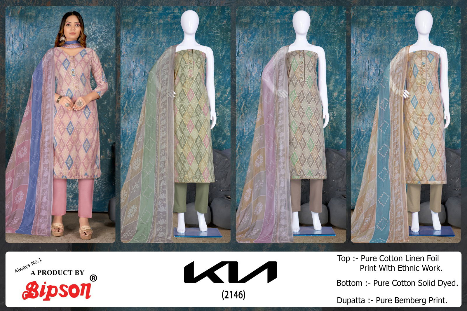 Kia 2146 By Bipson Readymade Salwar Suit Catalog